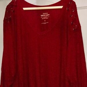Torrid Super Soft Plush Red Sweater